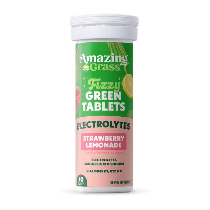 Fizzy Green Tablets Electrolytes Strawberry Lemonade