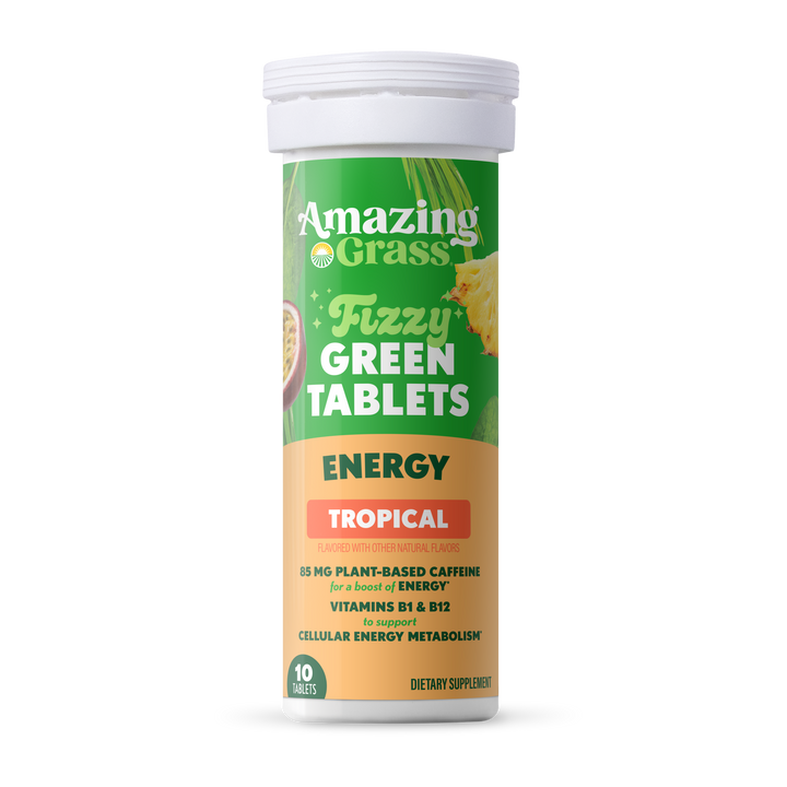 Fizzy Green Tablets Energy Tropical