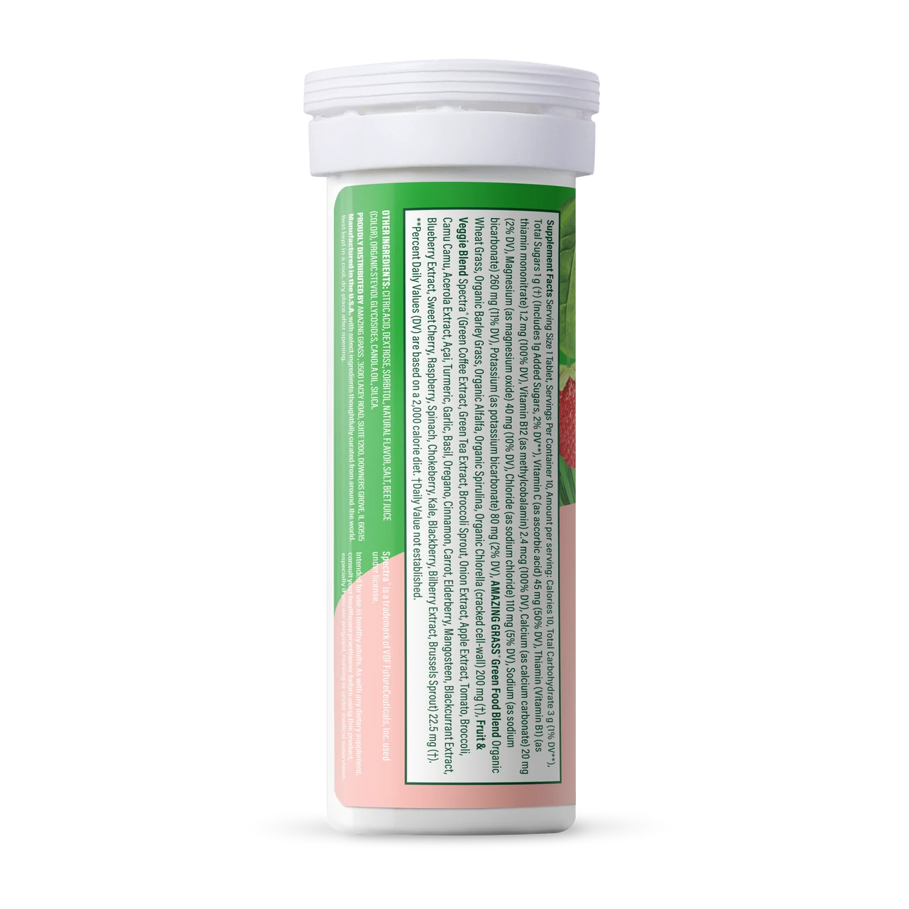 Fizzy Green Tablets Electrolytes Strawberry Lemonade