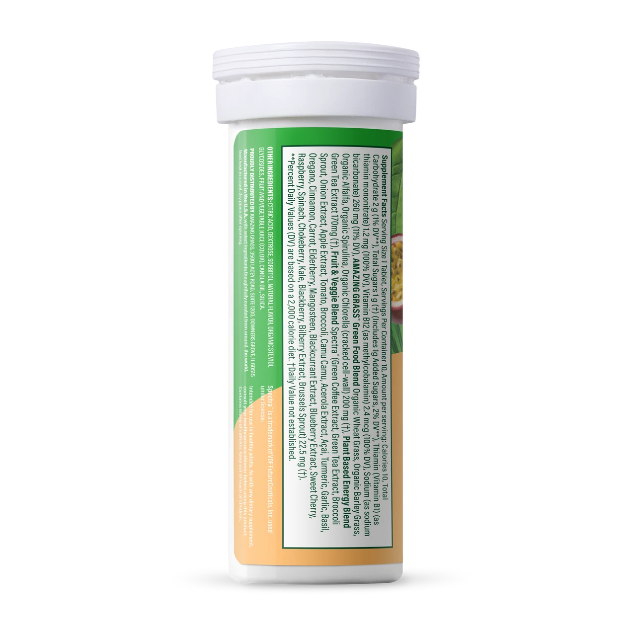 Fizzy Green Tablets Energy Tropical