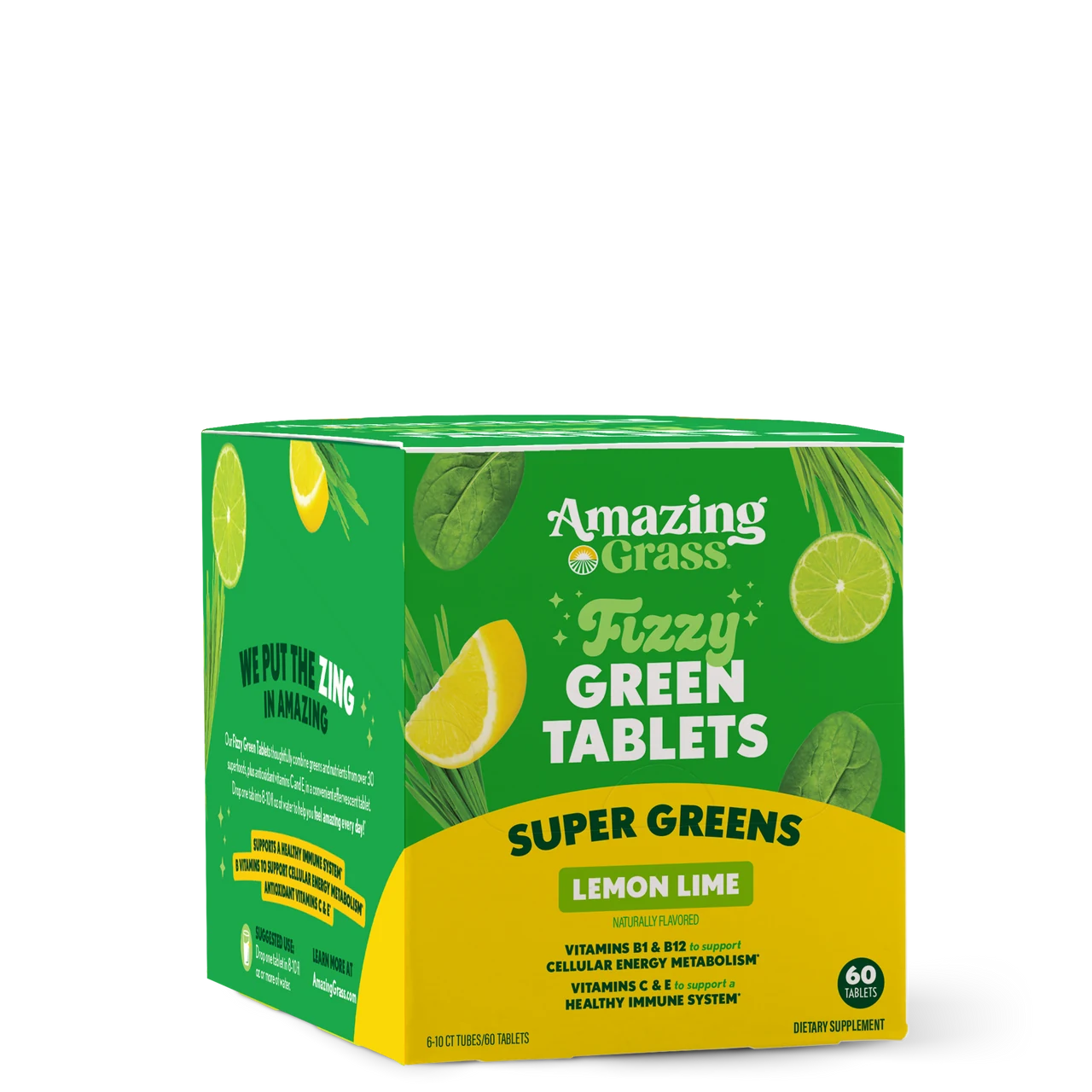 Fizzy Green Tablets Superfood Lemon-Lime