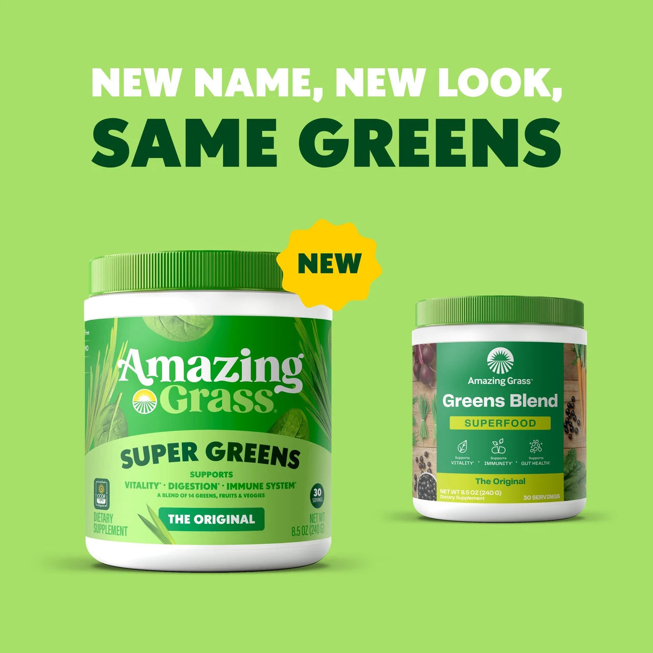 New name, new look, same greens 